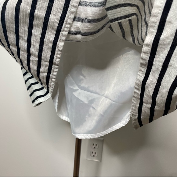 Tiana B. White and Black Striped Fit and Flare Dress - Picture 6 of 12